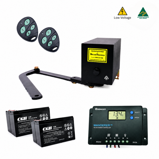 SolarTronics Single Swing Gate Motor Kit | Low Voltage Variant