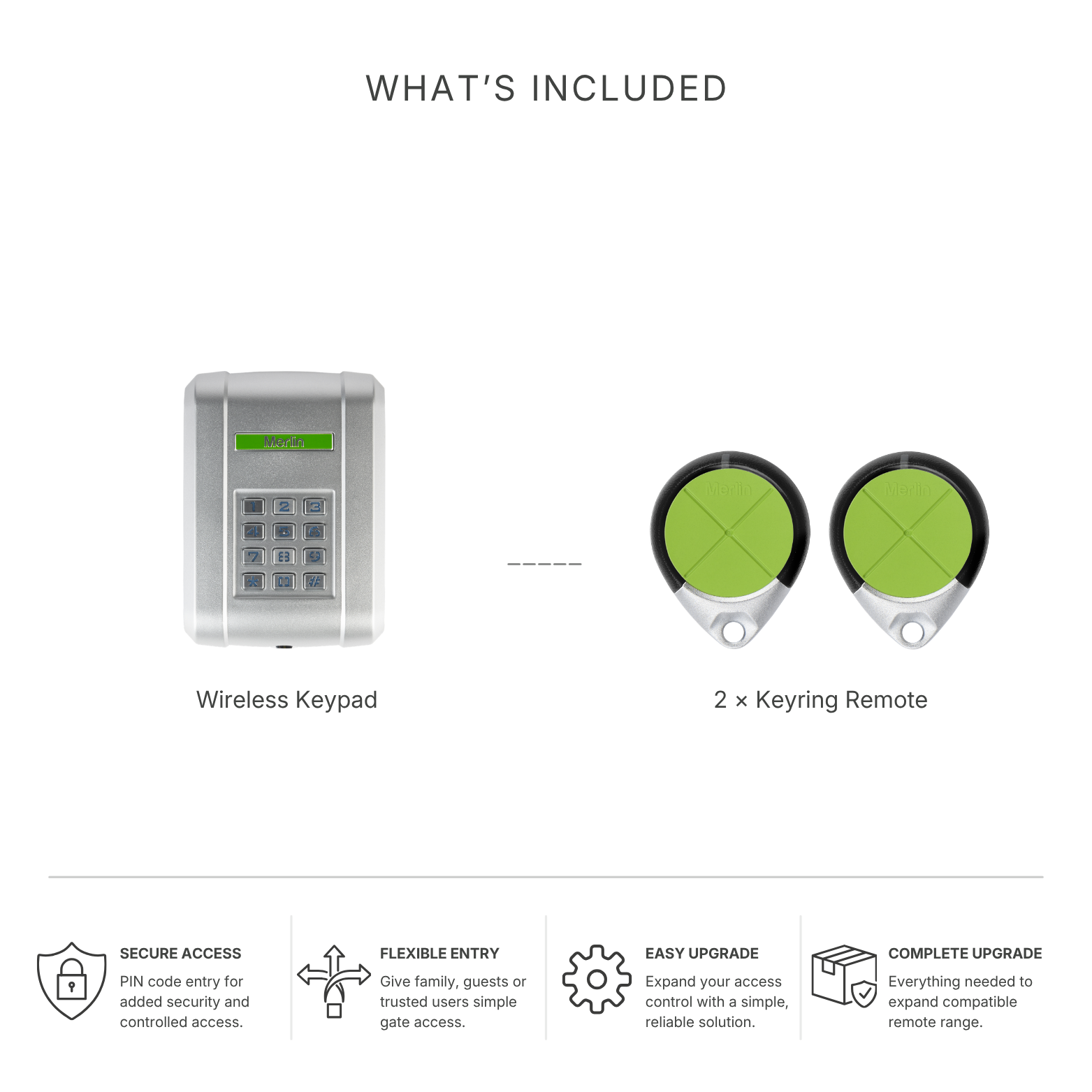 Access bundle: Two remotes and Surface mount Keypad