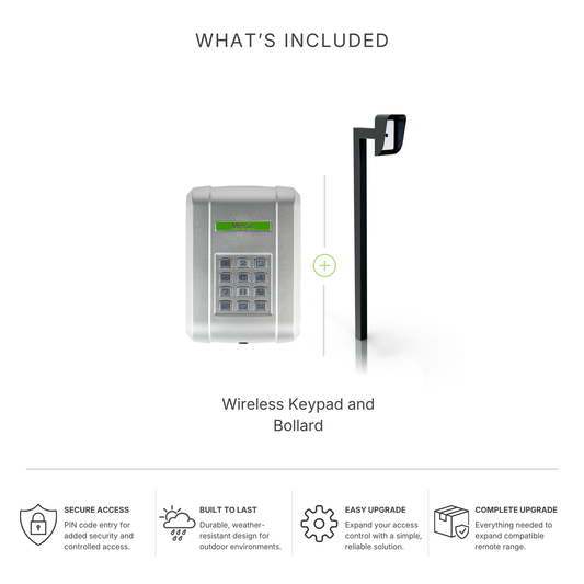 Merlin Keypad Entry Kit | wireless keypad and bollard