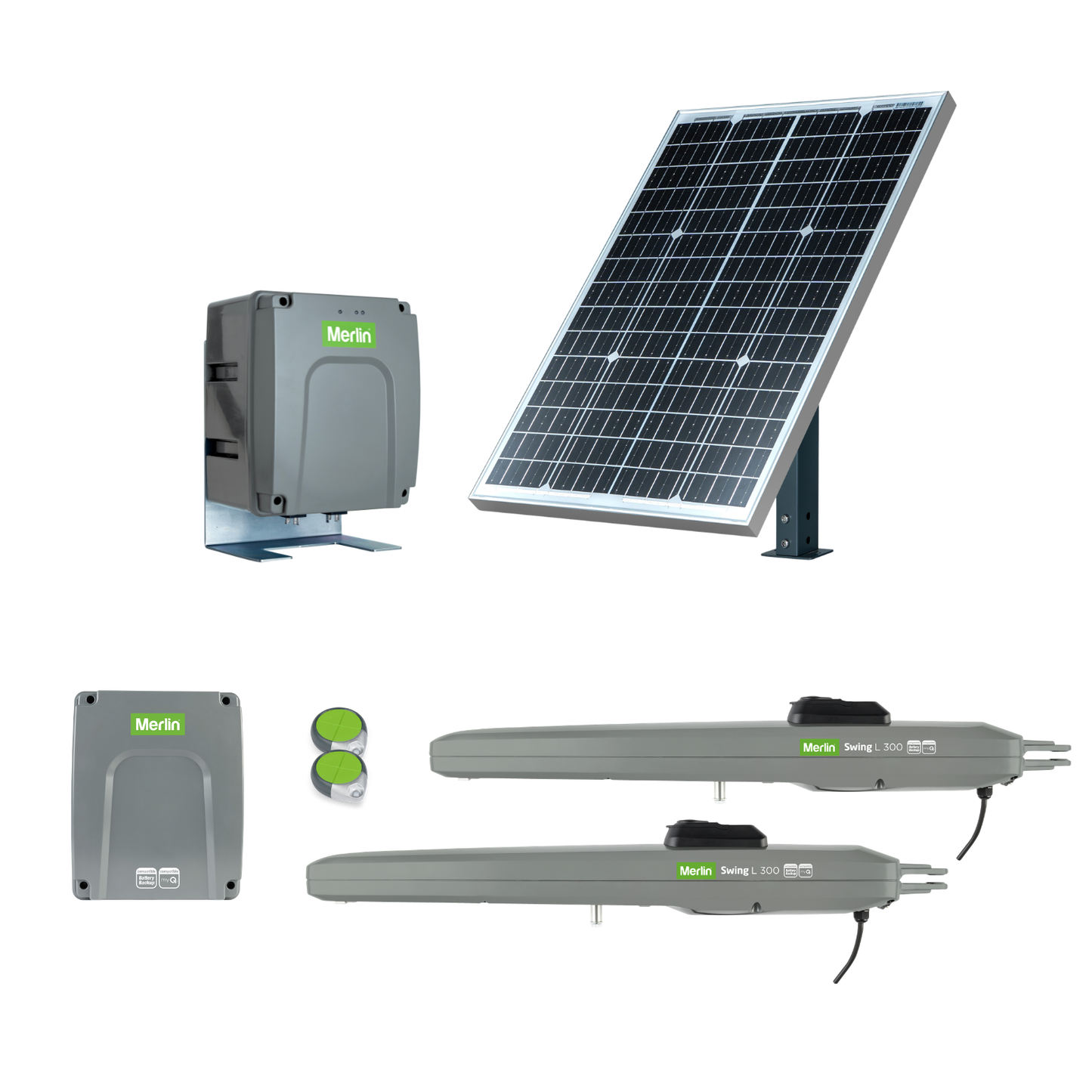 Merlin L 300 Double Swing Gate Opener Solar Kit