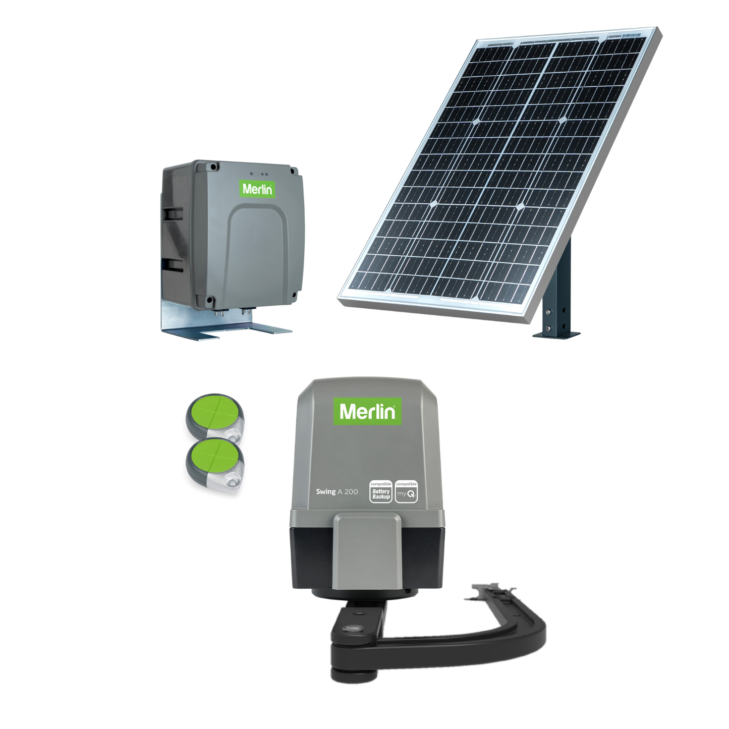 Merlin A 200 Single Swing Gate Opener  Solar Kit