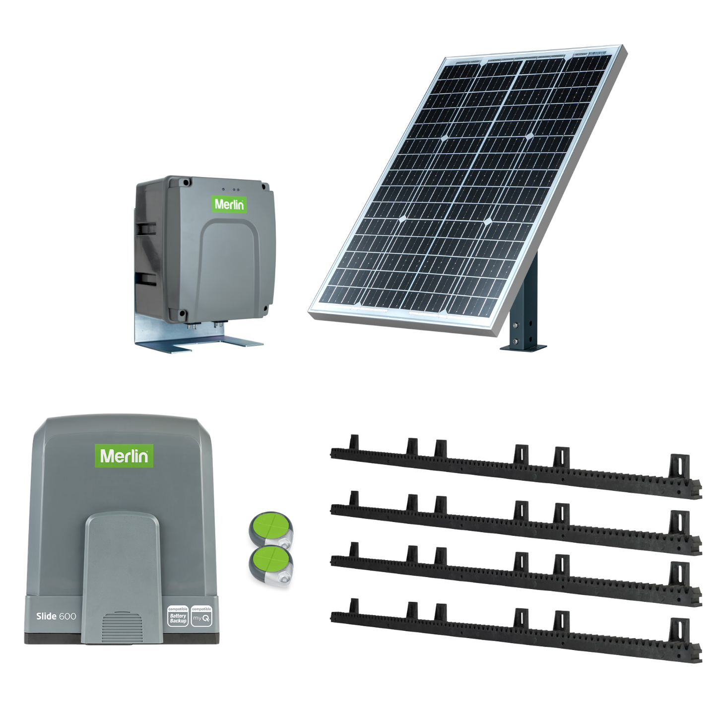 Merlin Slide 600 Slide Gate Opener Solar Kit